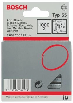 Bosch Schmalrückenklammer Typ 55, 6 x 1,08 x 18 mm (2609200223)