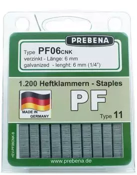 Prebena Heftklammern im Blister verzinkt (PF06CNK-B)