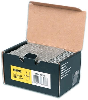 DeWalt Stauchkopfnägel 16 Gauge Edelstahl 20° 63mm 2500 Stück (DNBA1663SZ)