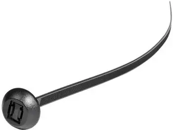 HellermannTyton BHT375-PA66HS-BK Befestigungsbinder 375mm x 7,6mm schwarz mit Spreizanker, 250 Stk. (150-37595)