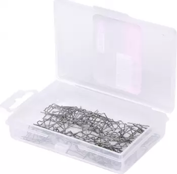 KS Tools Reparaturklammer abgewinkelte U-Form Ø 0,6mm, 100 Stück (150.1055)