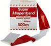 Absperrband L.500 m B.80mm rot/weiß geblockt 500m/Karton