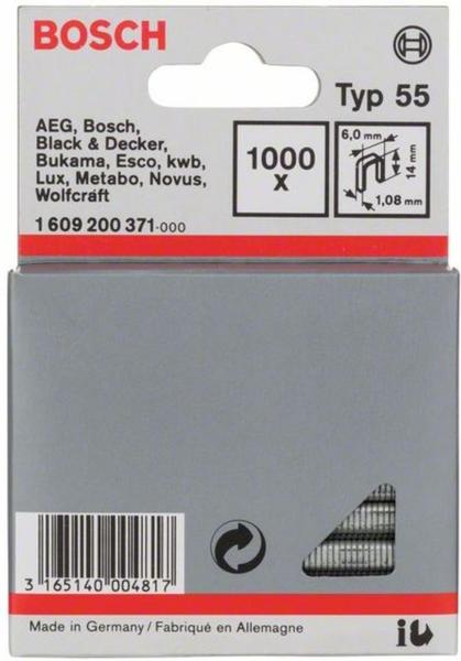 Bosch Tackerklammern Typ 55 14/6mm (1609200371)