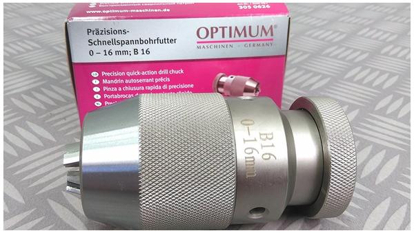 Optimum Maschinen Optimum Präzisions-Schnellspannbohrfutter 0-16 mm B16 (3050626)
