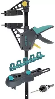 WOLFCRAFT Terrassenbau-Set 6988000 | 10-teiliges Werkzeug Komplett-Set f&uuml;r eine schnelle und pr&auml;zise Terrassenmontage | Ideal f&uuml;r Heim- & Handwerker