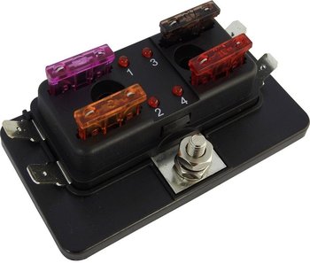 SecoR&uuml;t FHA504 LED Stromkreisverteiler Flachsicherung Standard Pole 4 30A 1St.