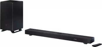 Sharp HT-SBW53121(BK) 3.1.2 with Wireless Subwoofer 550W Bluetooth HDMI ARC Dolby Audio -Tuned by Devialet- Black