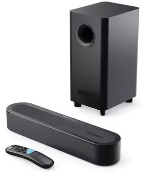 Majority Bowfell Axis Atmos Soundbar 2.1 mit kabellosem Subwoofer, 200W, HDMI eARC, Bluetooth 5.3