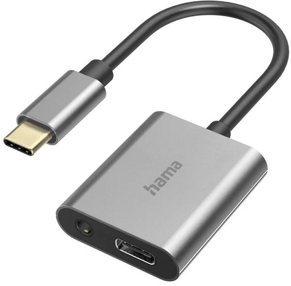 Hama Audio-Adapter, 2in1, USB-C-St. - 3,5-mm-Klinke / USB-C-Buchse, Audio + Laden (00200304)