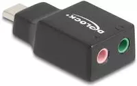 DELOCK Externe USB Soundkarte Typ-C 2x3,5mm Klinkenbu.Plug&p
