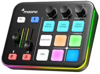 Maono G1 Neo Gaming Audio Mixer, USB-Soundkarte, schwarz