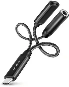 Axagon ADA-HCPD USB-C Audioadapter 32bit, 3,5mm Klinke, Power Delivery (ADA-HCPD)