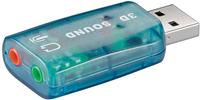 Goobay 68878, Goobay Wentronic USB 2.0 Soundkarte, Transparent (USB) (68878) Schwarz