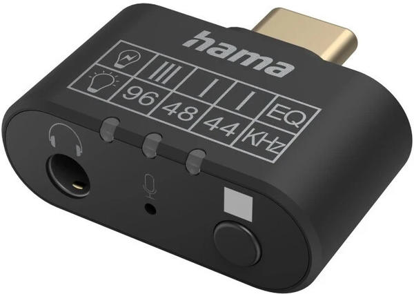 Hama Audio-Adapter, USB-C-Stecker - 3,5-mm-Klinke-Buchse, Equalizer, Mikrofon