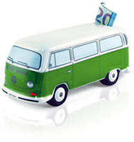 VW T2 Bulli Bus Spardose Keramik (1:22) - gr&uuml;n - Gr&uuml;n