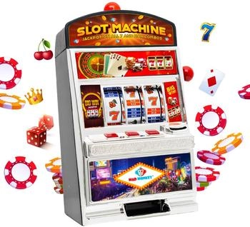 Mad Monkey Slot Machine XL Spielautomat mit Spardose mit Licht und Sound (DRA-SL04)