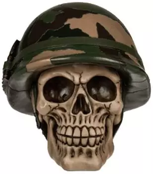 Look Spardose Totenkopf Military mit Patronengurt, 16x15x14cm (575978)