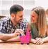 Relaxdays Lama Spardose mit Sonnenbrille, pink, 4er-Set
