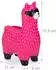 Relaxdays Lama Spardose mit Sonnenbrille, pink, 4er-Set