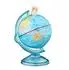 Relaxdays Spardose Globus drehbar, gelb/hellblau/rot, 3er-Set
