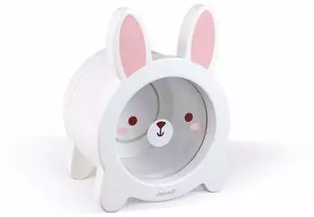 Janod Sparschwein Hase aus Holz, transparente Seite, magnetische Öffnung (J04654)