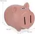 Relaxdays Sparschwein mit Öffnung, Dolomit, rosa, 12,5x12x14cm (10er-Set)