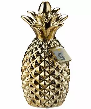 Relaxdays Spardose Ananas, gold, 8er-Set