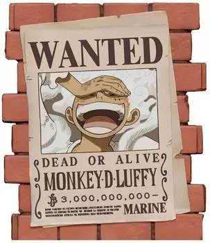 Plastoy One Piece Wanted Luffy Poster Spardose
