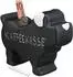 Relaxdays Spardose Hund, Keramik mit Tafellack, schwarz (10035406)