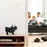 Relaxdays Spardose Hund, Keramik mit Tafellack, schwarz (10035406)
