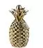 Relaxdays Spardose Ananas gold, 4er-Set