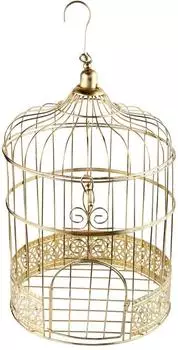 Santex Vogelkäfig-Behälter für Geldgeschenke, gold (AK3-AT1-GL-M-X)