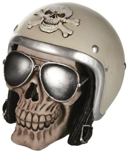 Out Of The Blue Spardose Totenkopf Skull mit Helm und Sonnenbrille (OO-78/5735)