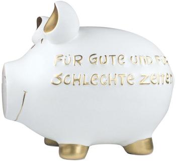 KCG Spardose Schwein Für gute und für schlechte Zeiten - Weiß