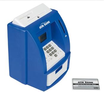 Idena Spardose Geldautomat Digital mit Sound blau