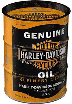 Nostalgic Art Retro &Ouml;lfass-Spardose Harley-Davidson 9,3 x 11,7 cm