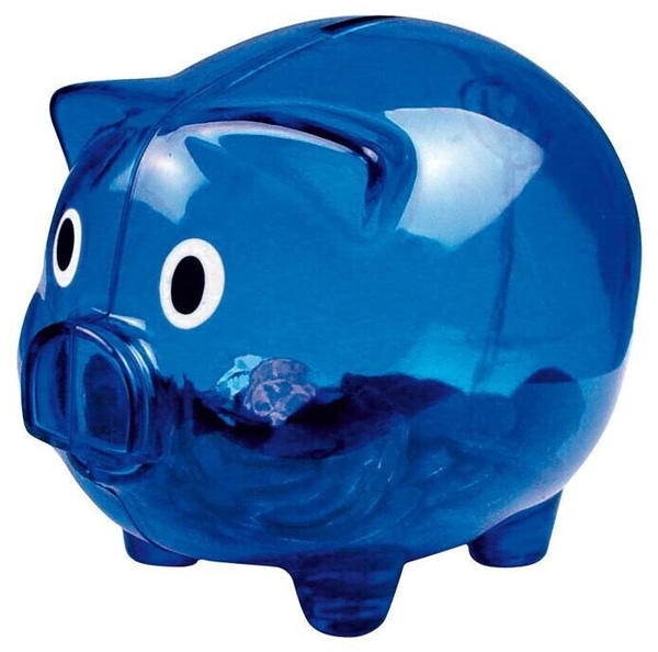 Macma Sparschwein transparent blau