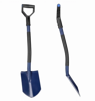 Kadax Spaten Stahl mit Metallgriff Gespitzt 17 x 86 cm blau (K2526)