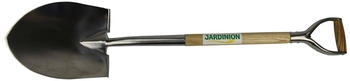 Jardinion Schaufel Edelstahl Eschenholz Y-Griff 105cm Schaufelblatt 30 x 21,5cm