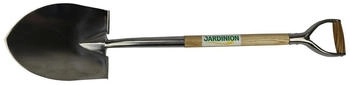 Jardinion Schaufelspaten Edelstahl Eschenholz Y-Griff 98cm Schaufelblatt 20 x 15cm