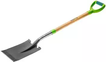 VERTO T-Rex Spaten gerade, Holzgriff, geh&auml;rteter Kopf, 1150mm (15G002)
