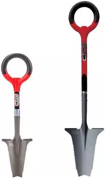 Root Slayer Root Slayer Set Wurzelspaten + Mini Wurzelspaten mit Schneidspitze, rot (GARDEN1520)