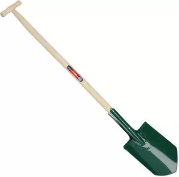 Kadax Spaten mit Holzstiel, spitz, T-Griff, 117cm (K1628)