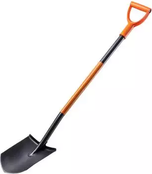Kadax Schaufelspaten, scharf, 125cm, gehärteter Ergo-Griff (K4201)