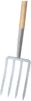 Ideal Spatengabel Silber 4 Zinken, T-stiel Import