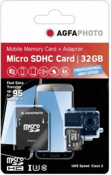 AgfaPhoto microSDHC 32GB Professional High Speed UHS-I U3 (10611)