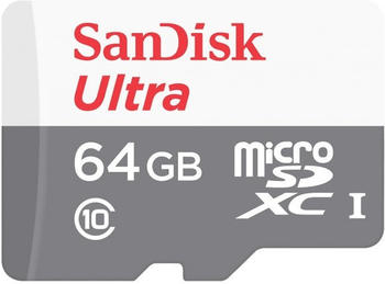 SanDisk Ultra microSDHC Class 10 UHS-I 64 Go + Adapter (SDSQUNB)
