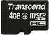 4 GB, 4 MB/s: Transcend microSDHC Class 4