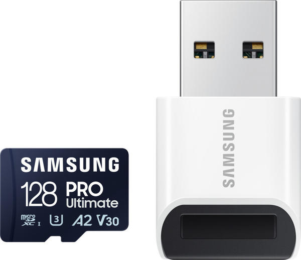 Samsung PRO Ultimate microSD (2023) 128GB (MB-MY128SB/WW) + USB-Adapter