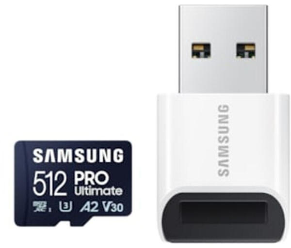 Samsung PRO Ultimate microSD (2023) 512GB (MB-MY512SB/WW) + USB-Adapter